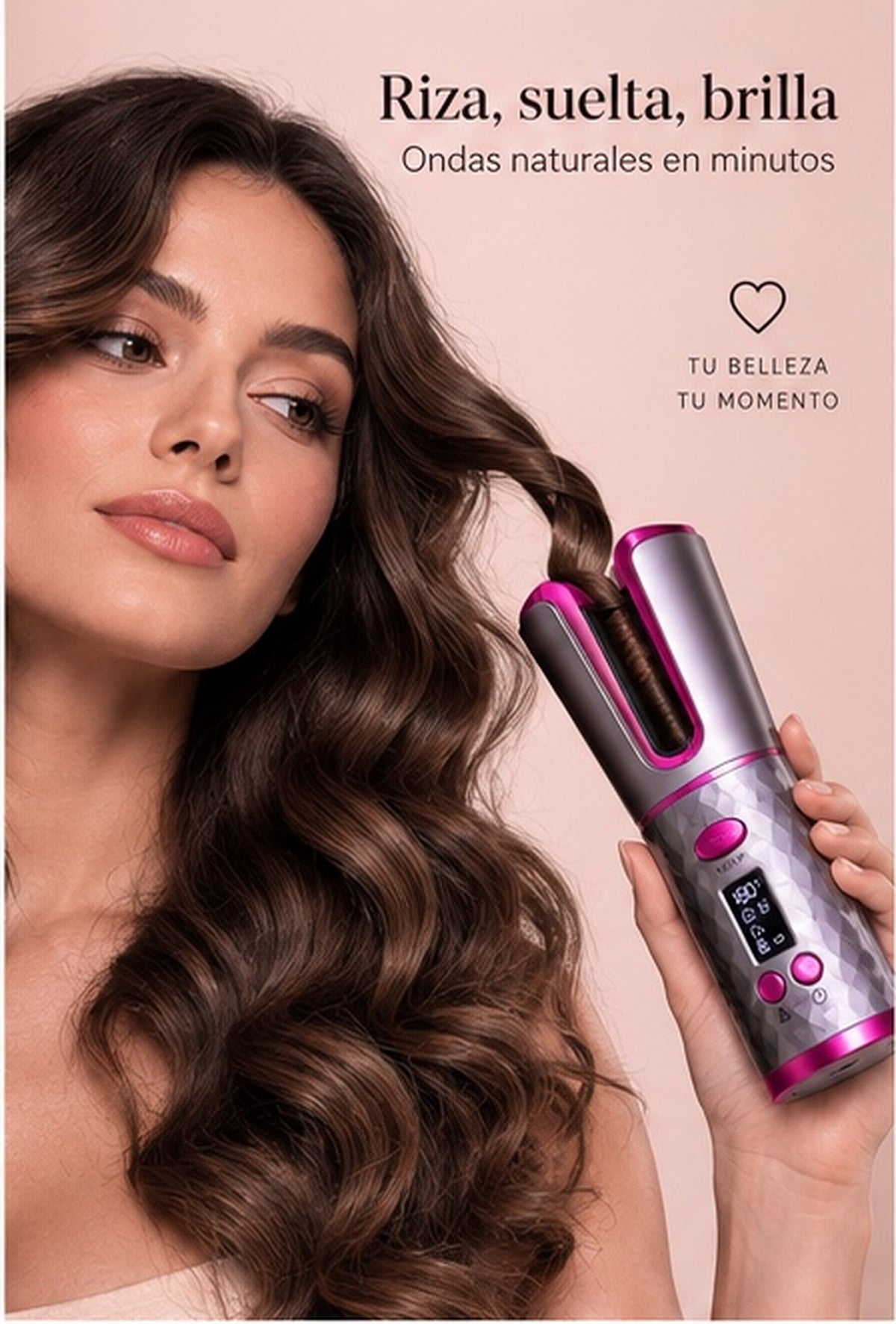 Velyssa CurlNova™ – Rizador Automático Inalámbrico