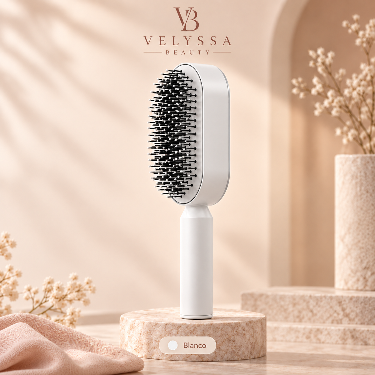 Velyssa CleanBrush™ – Cepillo Autolimpiable con Masaje Capilar